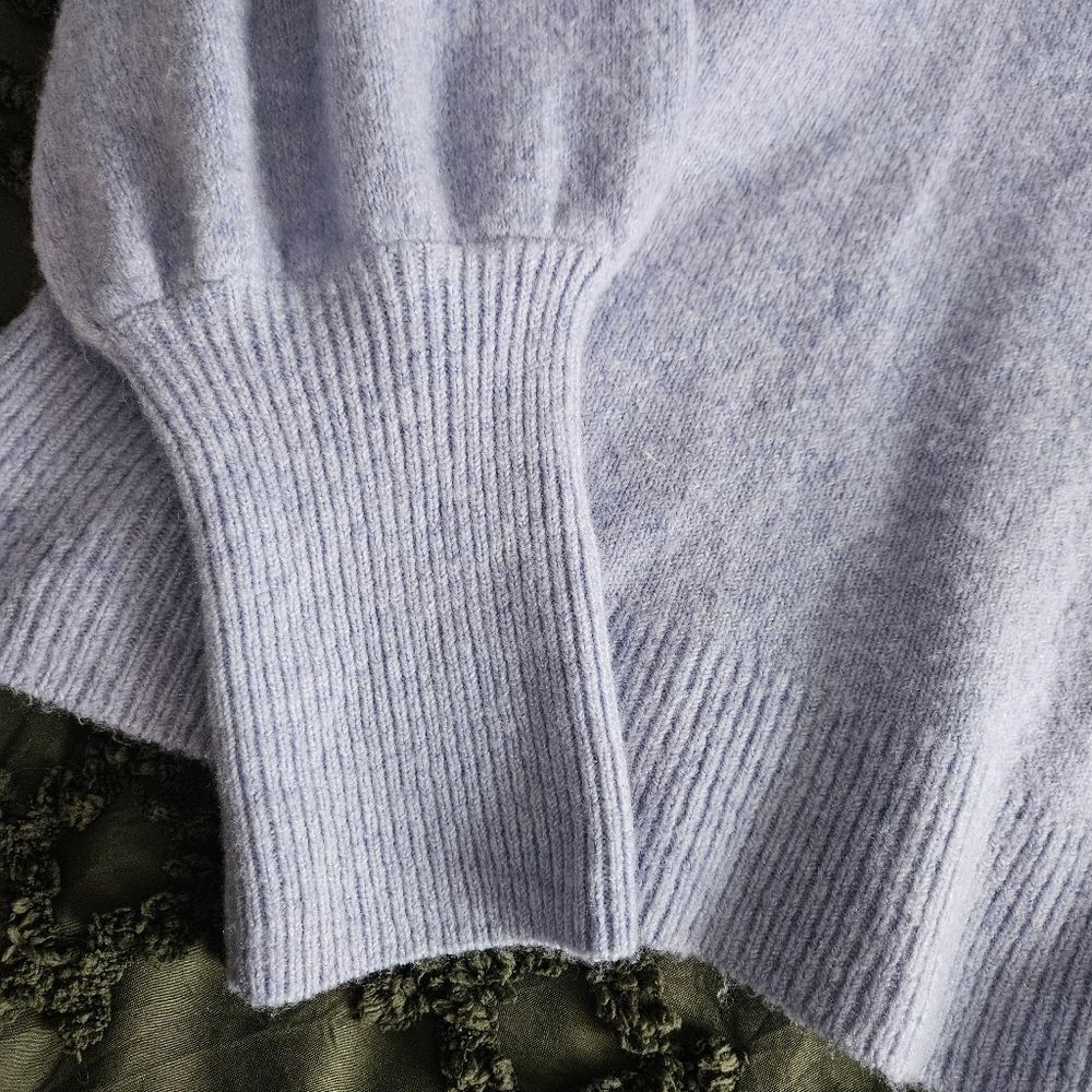 Madewell Dreamy Lavender V Neck Sweater Oversized Cozy Soft Knit - Picture 4 of 8